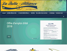 Tablet Screenshot of belle-alliance.ca